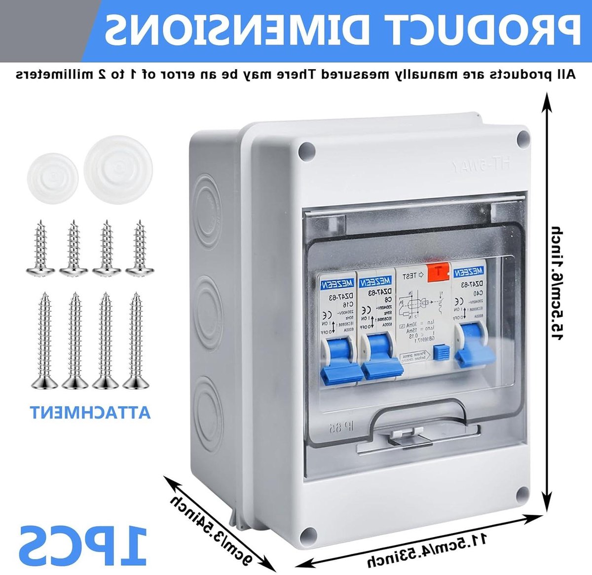 Zekeringkast Opbouw - Verdeelkast Stroomverdeler - Veilige Stroomvoorziening - Robuust Waterdicht - Compact Formaat - Wit