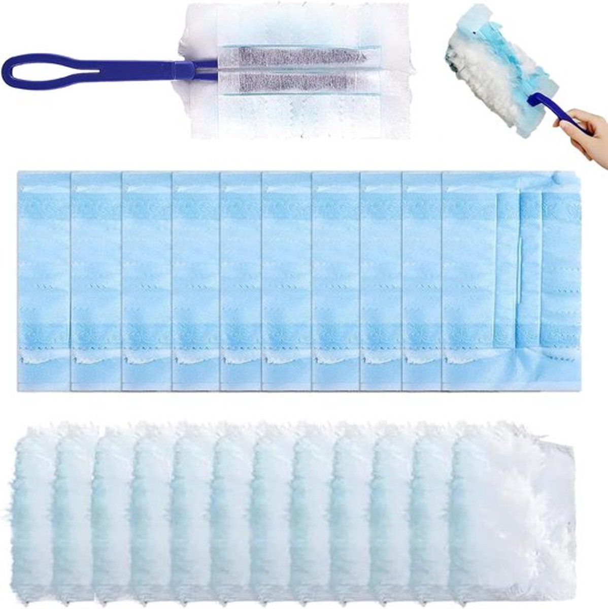 20 stuks Stofmagneet Navulset - 1 stofdoek - Vloerwisser - Compatibel met stofdusters - Ab