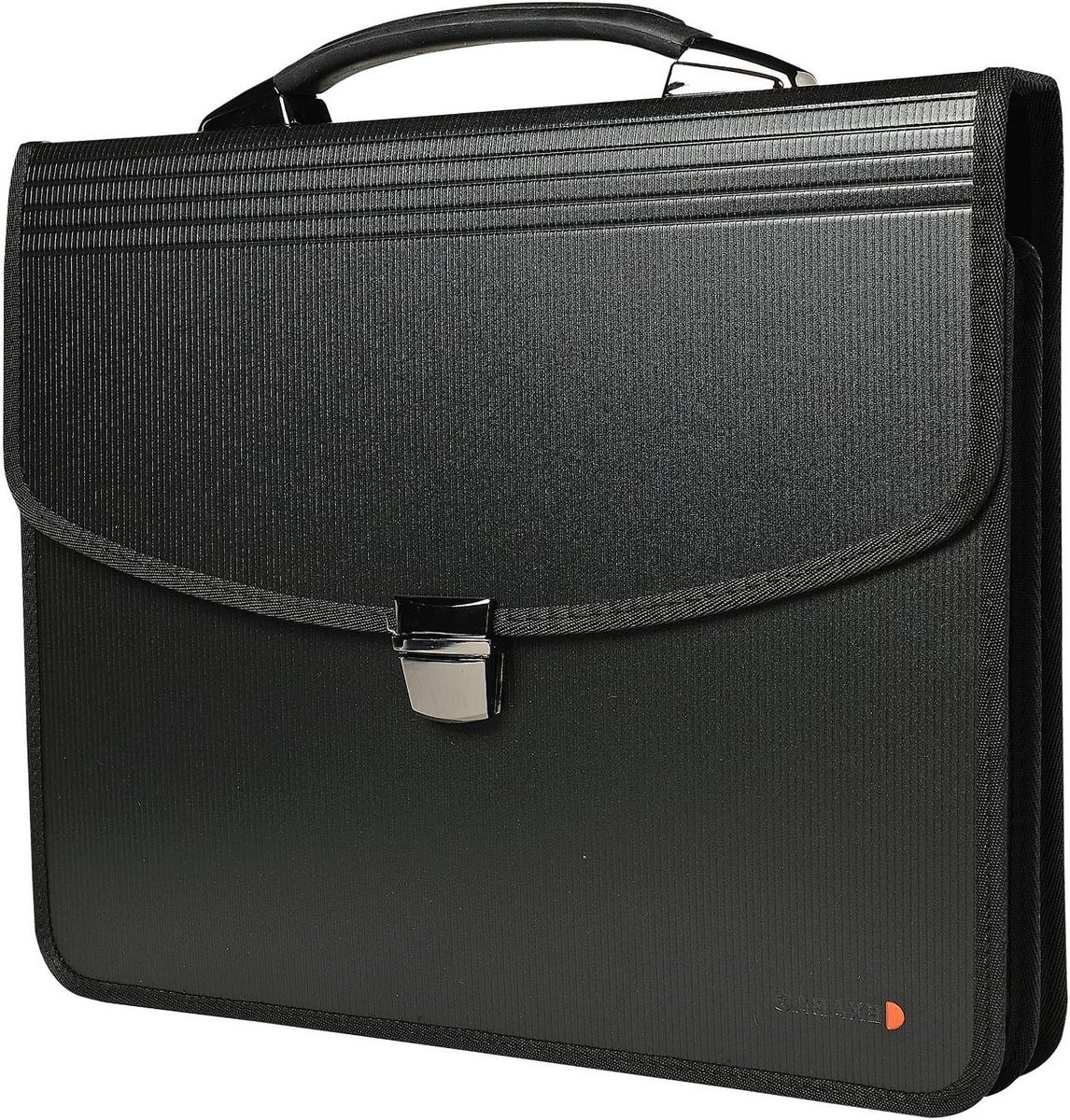 Exabag met Handvat - Documententas Koffer - Documenten Opbergen - Lichtgewicht Polypropyleen - 36 x 30 x 8 cm - Zwart