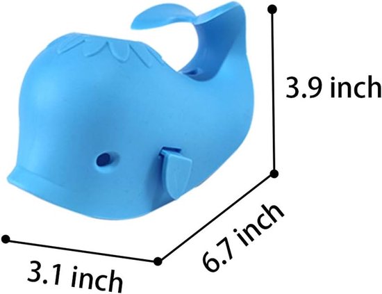 Badkraan beschermhoes walvis van siliconen - Siliconen Kraanbeschermer - Badkraanbeschermer - Badkameraccessoires - Kinderbeveiliging in de badkamer- Siliconen kraanbeschermer voor babybadje - Blauw — afbeelding 3