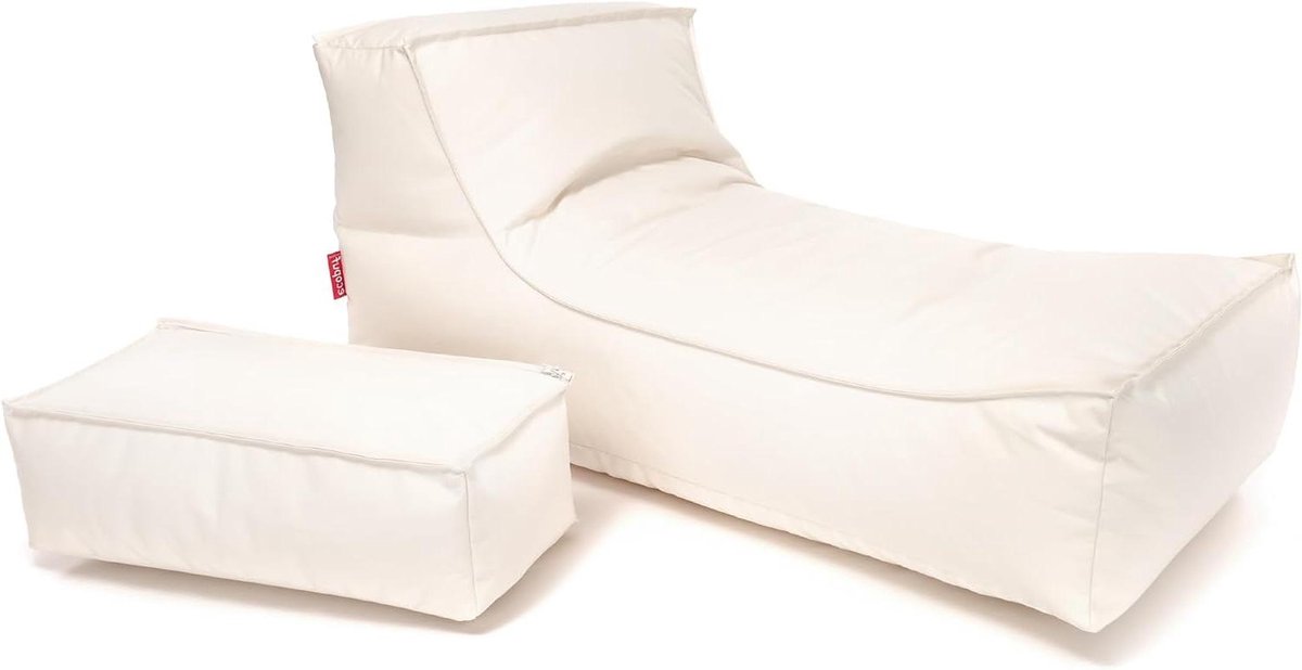 Outdoor Zitzak - Loungestoel Tuin - Ontspannen Buiten - Verstelbare Hoofdsteun - 120 x 60 x 80 cm - Camel