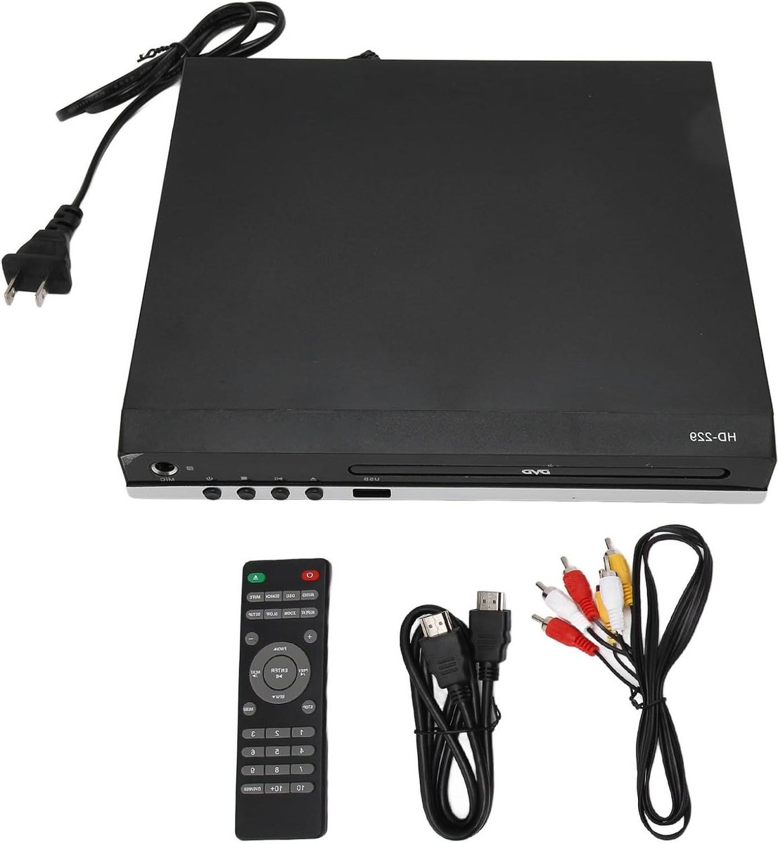 Mini DVD-speler - Compacte HDMI Speler - Films Kijken - Met Karaoke Functie - 1080P - Zwart