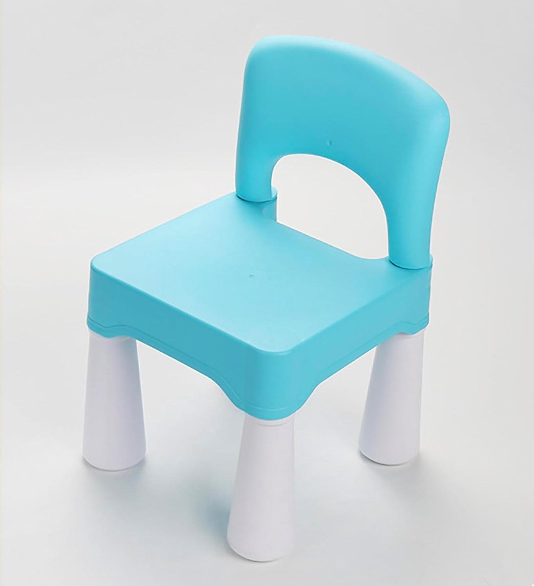 Kinderstoel - Peuterstoel Stoeltje - Veilig Zitten - Gebogen Rugleuning - 26 x 255 x 45 cm - Hemelsblauw