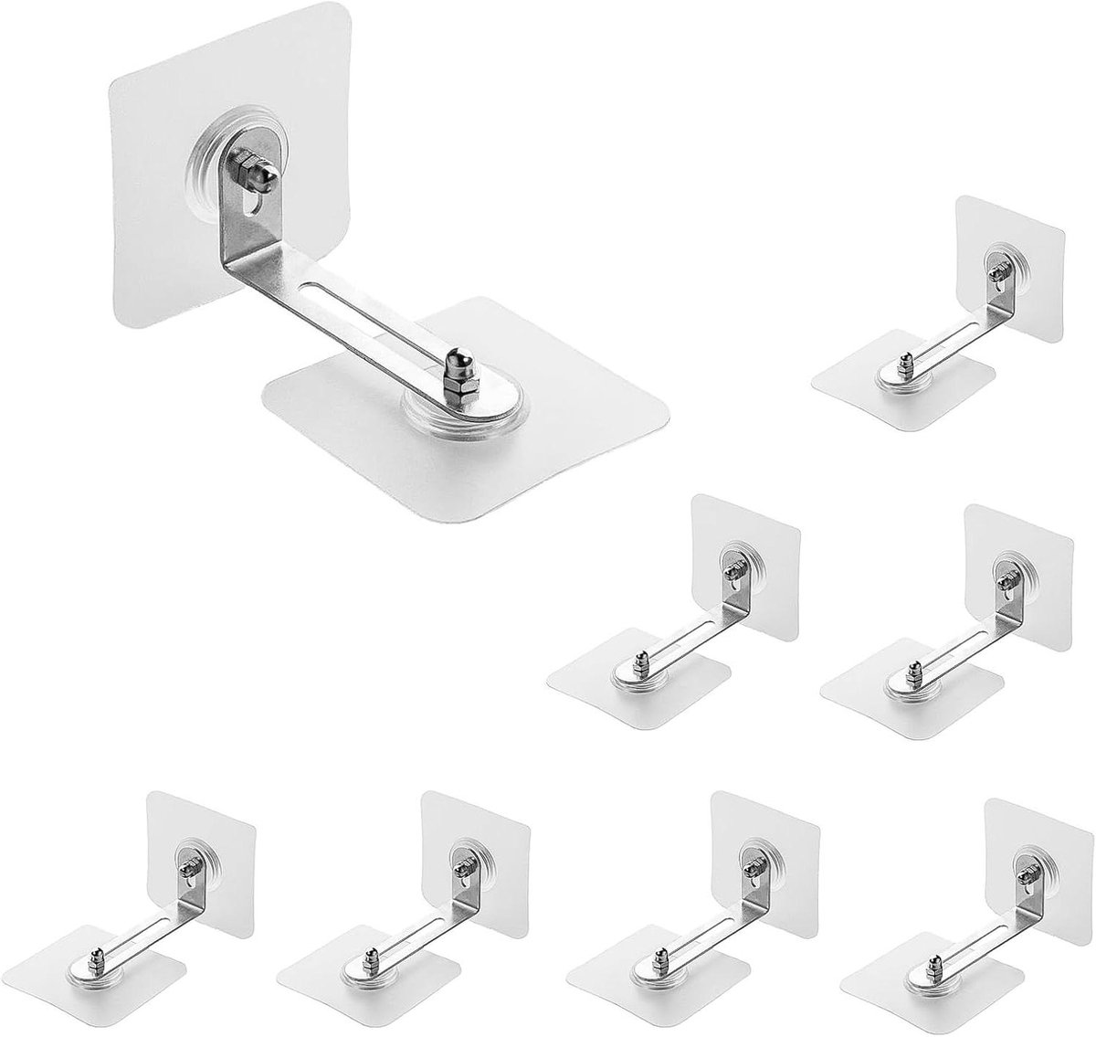 Kantelbeveiliging Meubels - Muurbevestiging Kast - Meubels Beveiligen - Zonder Boren - 8 Paar - Transparant