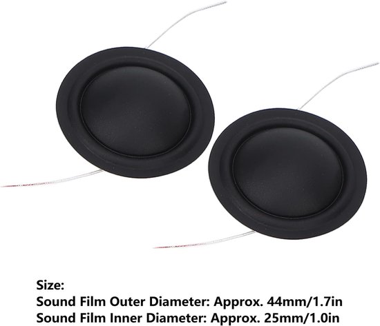 Solidchoice - Dailygoody - Aluminium Tweeter - Audio Vervanging - 25mm - Hoge Geluidskwaliteit - Ronde Draad - Geschikt voor Speakers - Film Dome — afbeelding 3