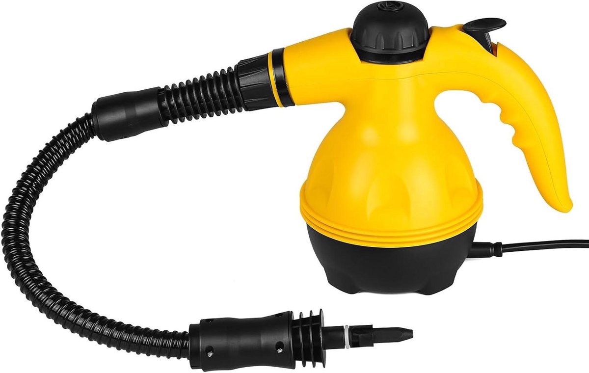 Draagbare Stoomreiniger - Multifunctionele Reiniger - Vlekken Verwijderen - Hoge Druk Stoom - 1.8 kg - Geel