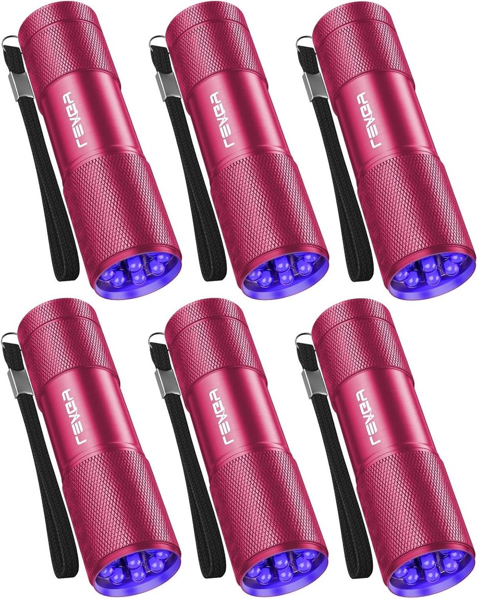 UV Zaklamp Set - Detectie Lamp Stain Finder - Vlekken Opsporen - 9 LED UV Licht - 87mm X 26mm