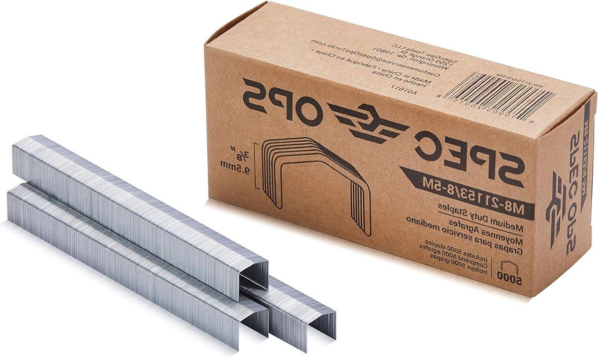Nieten voor Nietpistool - Tacker nieten - Bevestigen Materialen - Fijne Punt - 3/8 inch - Zilver