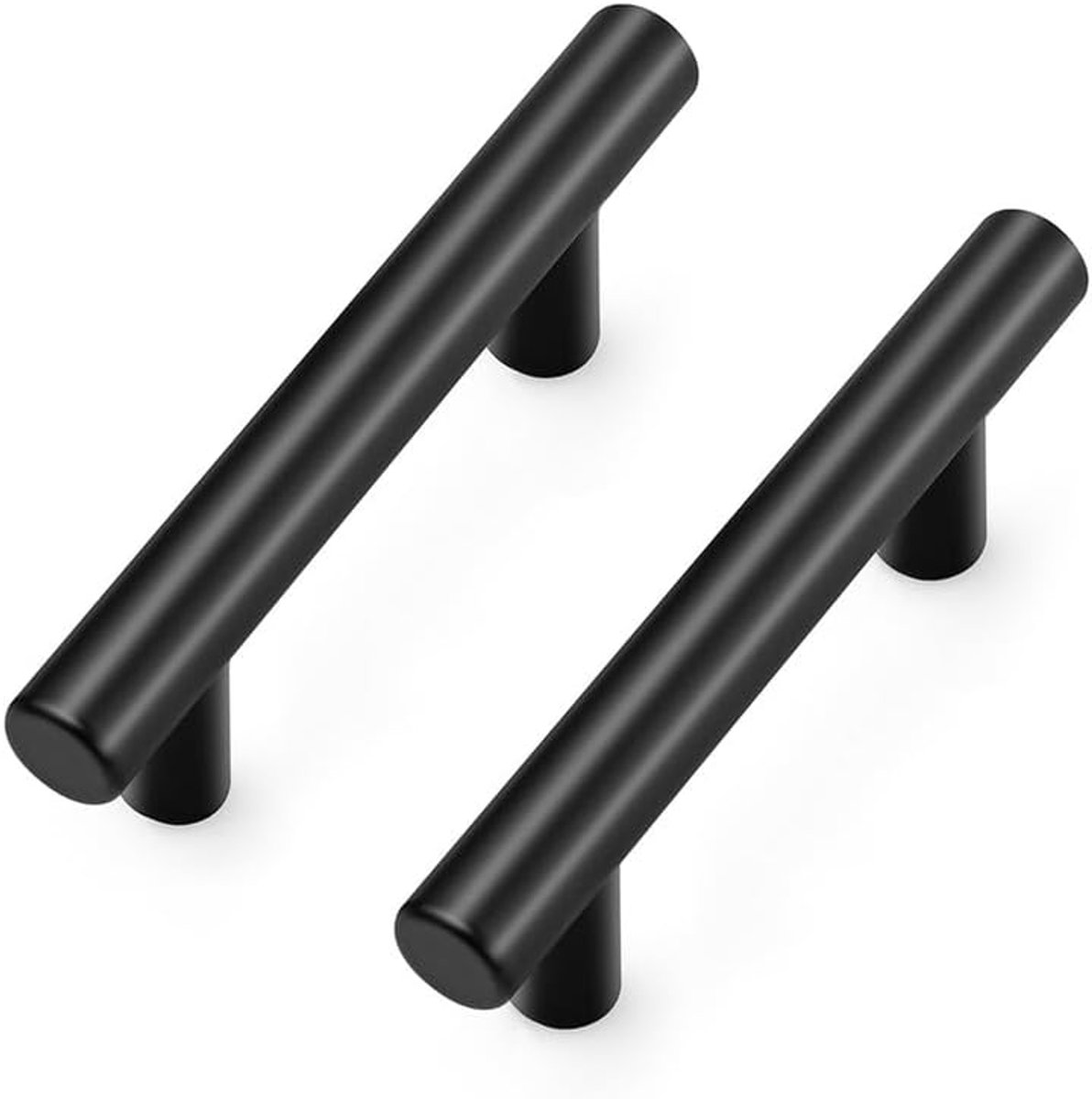 20 stuks zwarte meubelgrepen T-Bar handgrepen voor keukenkasten, 64 mm lochcentrum, kastgrepen, roestvrij stalen meubeldeurgrepen