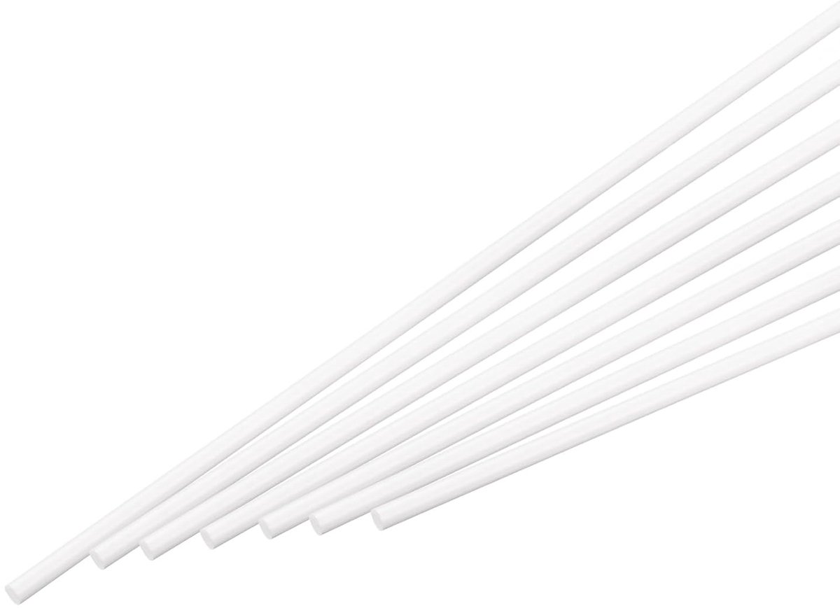 5 staven van ABS-kunststof, diameter 3 mm, lengte 500 mm, witte stang voor doe-het-zelf model, architectuurmodellen, doe-het-zelf zandtafel