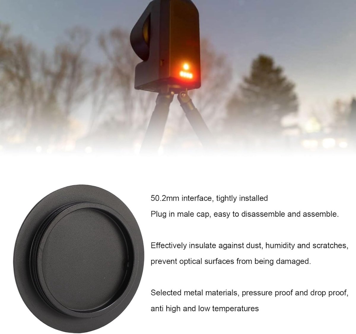 Oculair Stofkap, Aluminium Lensdop voor S50 Slimme Astronomische Lens, 50,2 Mm Interface, Ideaal voor Telescoopaccessoires