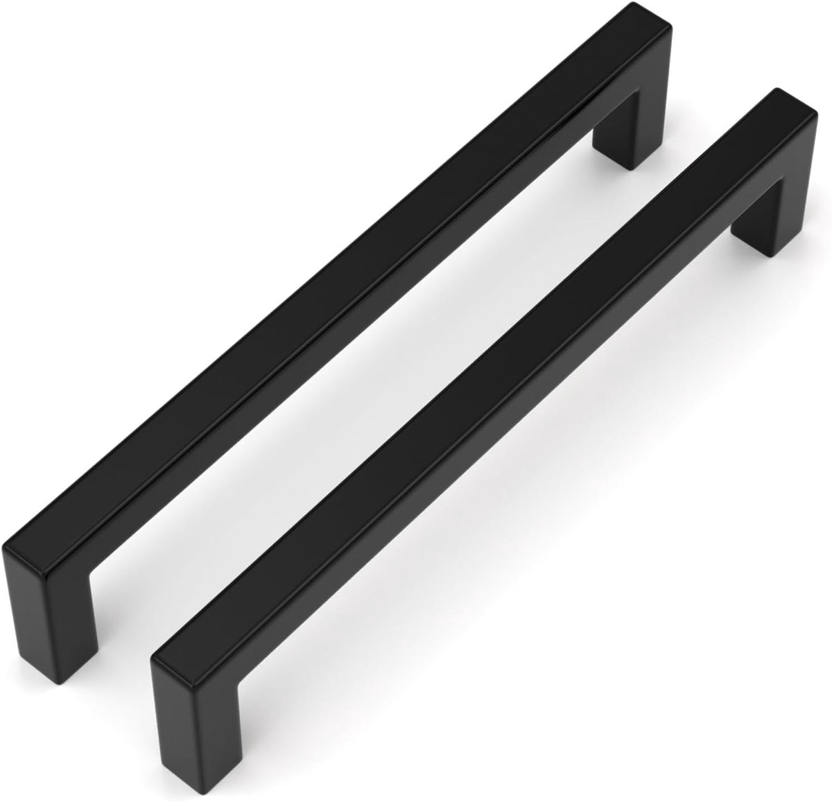12 stuks kastgrepen, zwart, gatafstand keukengrepen, meubelgrepen, ladegrepen, keukenkasten, roestvrij staal, 160 mm
