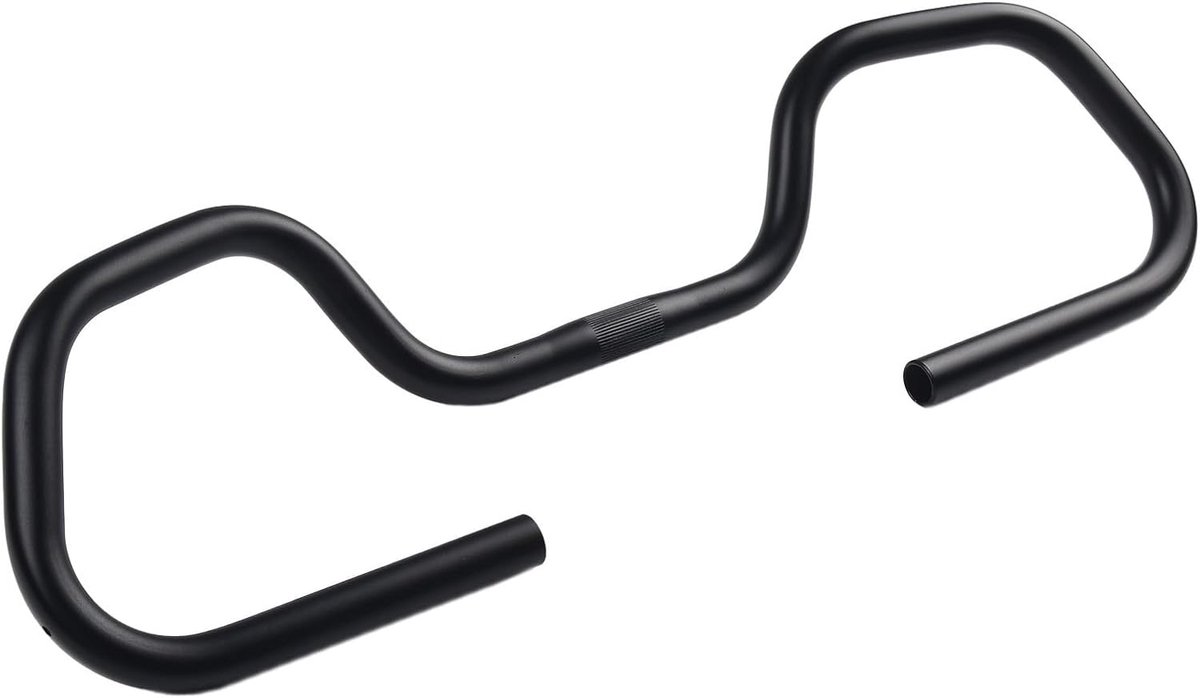 Vlinderstuur voor fiets, aluminium stuur met twee sponsgrepen voor mountainbike en racefiets, 31,8 x 580 mm stuur
