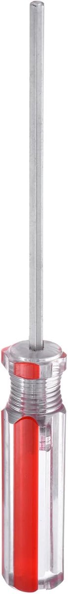 Magnetische zeskantschroevendraaier 100 mm lengte H4.0 CR-V staal zeskantkop schroevendraaier met antislip handgreep voor apparatuurreparatie verbetering rood