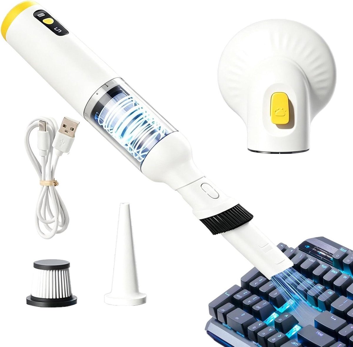 Hondenhaar Stofzuiger - Verzorgingsborstel Haarverwijderaar - Vacht Verzorgen Reinigen - Multifunctionele Reiniger - 325 cm - Zwart
