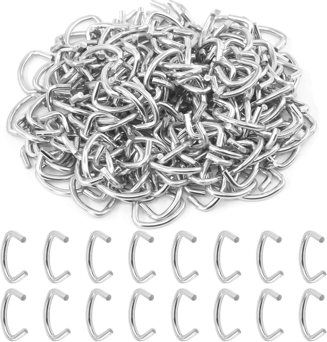 1000 stuks 1/2 '' bekleding stalen varkensringen kit voor autobekleding, bungeekoord, schermen, dierkooien, vleeszakken, doe-het-zelf ambacht, meubels en meer (1/2 inch varkensringen)