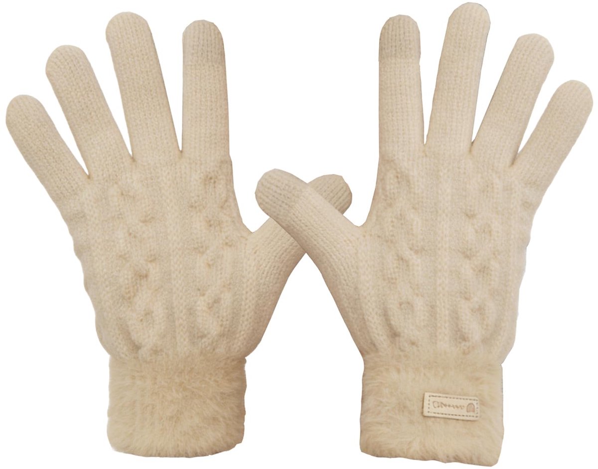 Winterhandschoenen dames - warme fleece gevoerd - winddicht - touchscreen geschikt - SnelShoppen