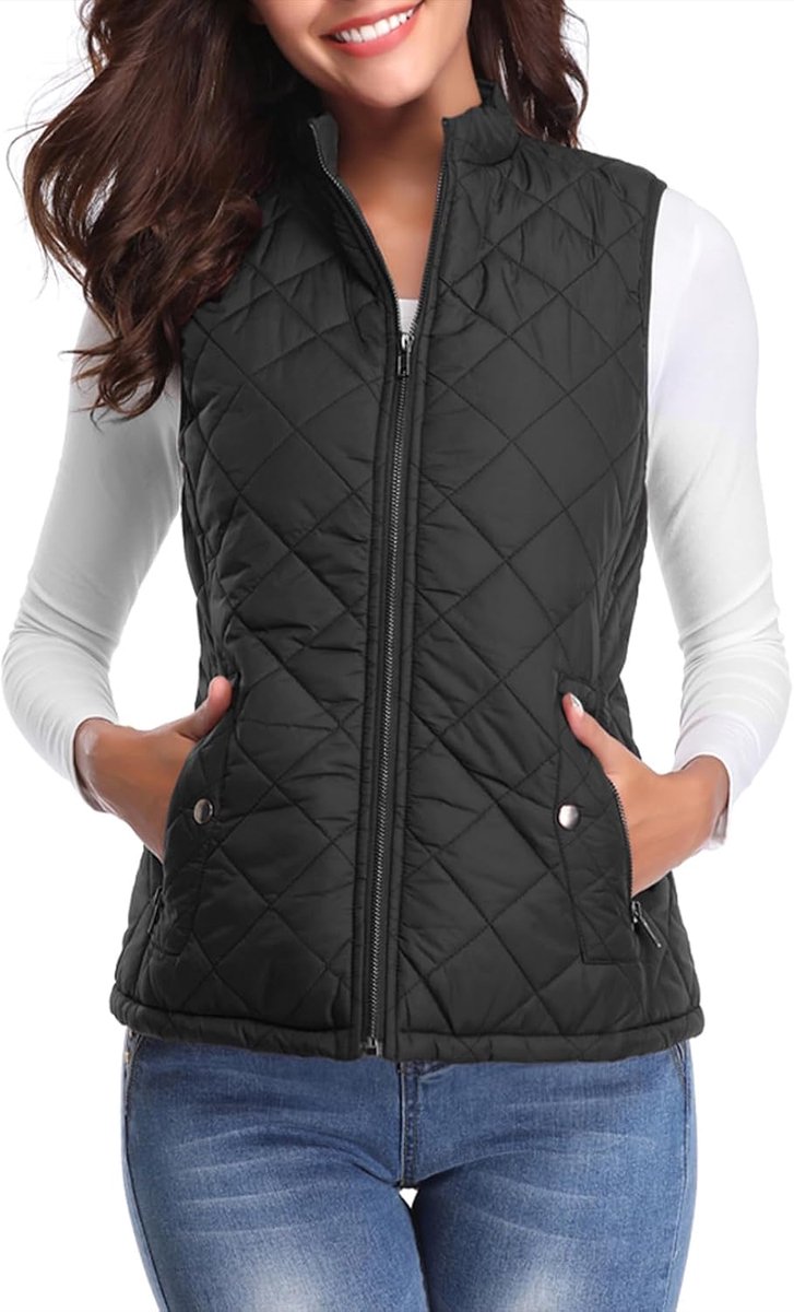 Fuinloth Damesvest, Herfst Lichte Bontvest Wester Korte Jas Vest Gilet