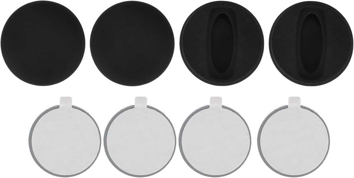 4st Magnetische Houder voor Airtag, Veilige Anti-Verlies Tracking Siliconen Beschermhoes met Sterke Magneetbevestiging en 8 Ijzeren Platen voor Auto- Fiets- en Metalen Oppervlakken