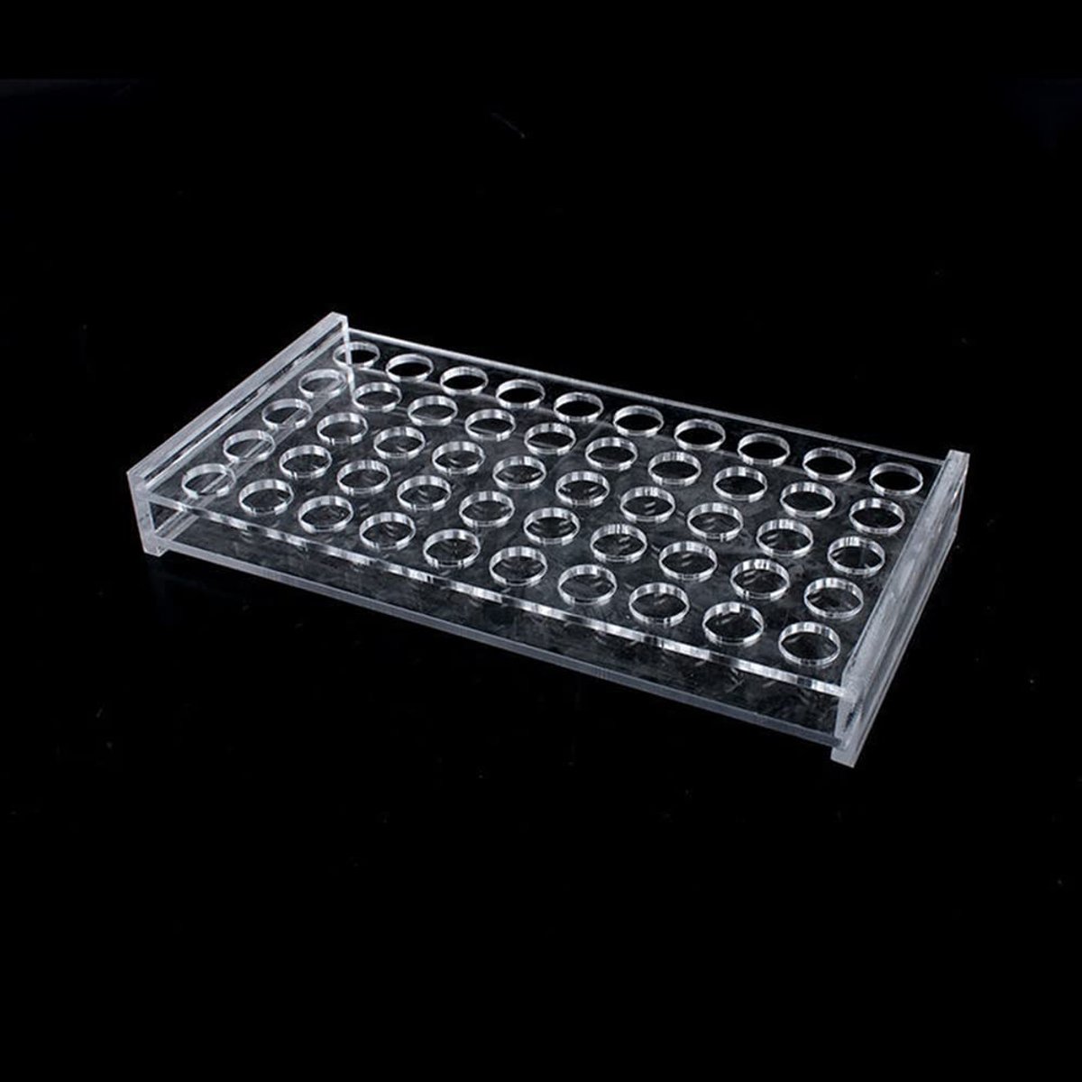 Testbuisrek transparante reageerbuishouder dubbele rij kolom testbuisrek druppelaar rek chemische experimentapparatuur (10 ml (30 gaten))