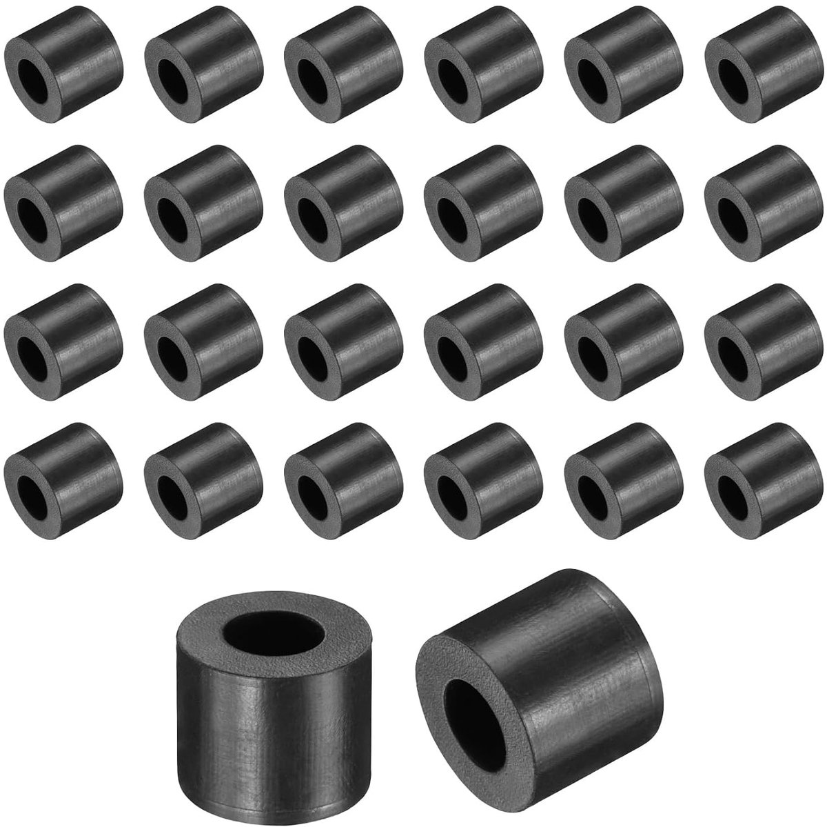 36 stuks rubberen sluitringen, 12 mm buitendiameter x 6 mm binnendiameter x 10 mm hoogte, ronde rubberen bussen, dikke rubberen sluitringen, voor huis- en autoaccessoires