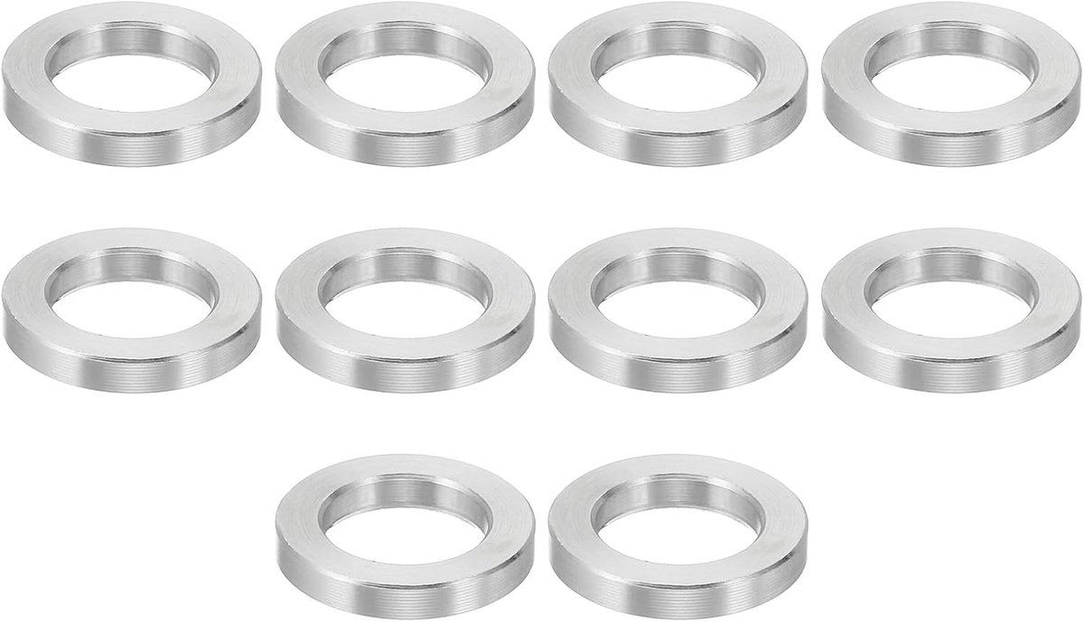 M12 aluminium afstandhouders, 10 stuks metalen afstandhouders aluminium 12,7 mm ID x 20 mm OD x 3,2 mm L aluminium afstandhouders 1/2 inch of M12 schroefbouten