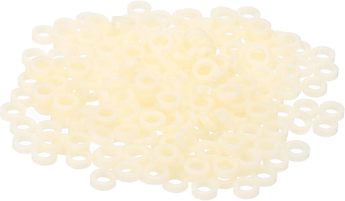 M4 Elektrische Stopcontact ABS Afstandhouders, 240 Stuks 4,2 mm ID, 7 mm OD, 2 mm Lengte Wasserassortiment Kunststof Rond Zonder Draad, Schakelaar en Contact Afstandhouders voor M4 Schroeven