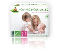 Eco-vriendelijke luiers 4/9 kg - 36 stuks - biobased materiaal - zacht voor de huid - SnelShoppen