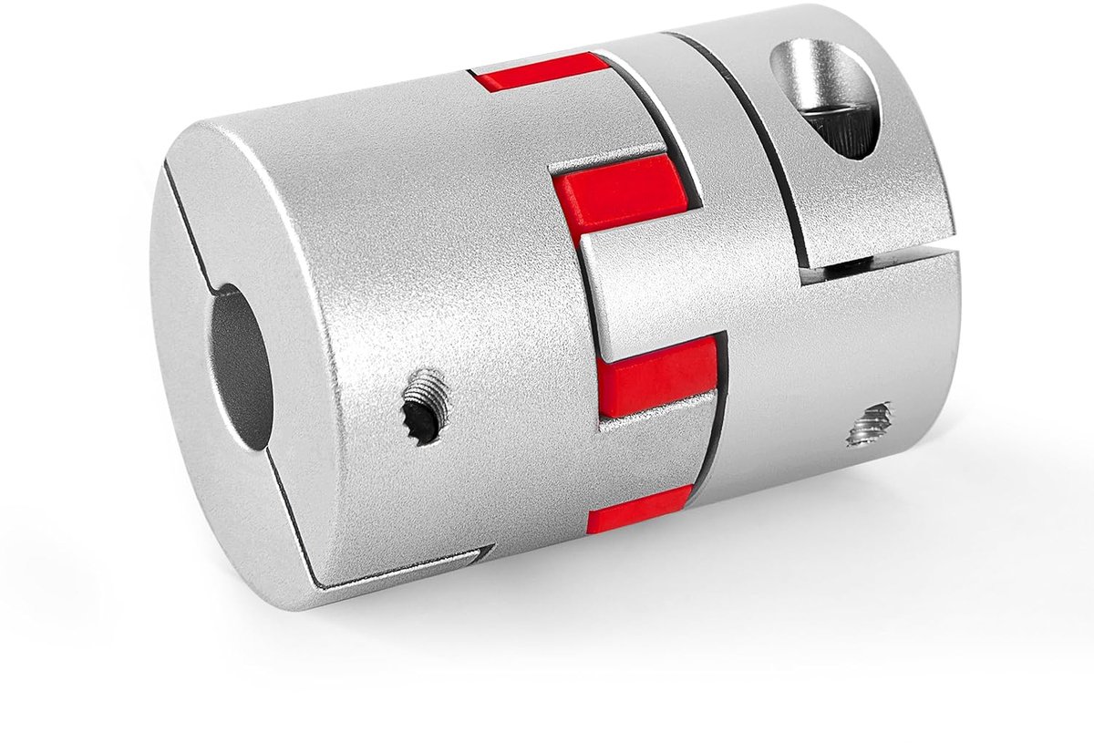 aluminium, 22 mm tot 22 mm, flexibele askoppeling, plum-koppelingskoppeling, D65, L90, voor 3D-printer, CNC-machine en servotrapmotor