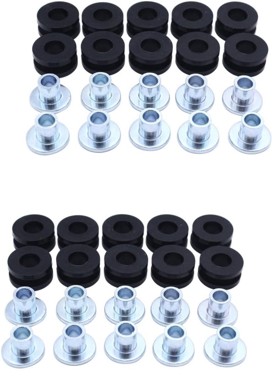 20 Sets Motorfiets Rubber Grommets 6mm Bout Rubber Kit Universele Compatibel voor Honda Yamaha Suzuki Kawasaki Kuip/cowling stukken