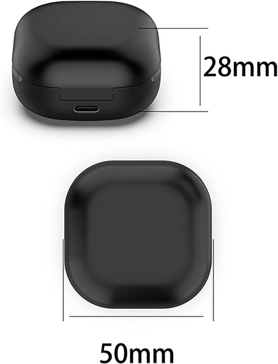 Case Vervanging voor Samsung Galaxy Buds Live SM R180, Oplaaddock Bedrade Oplader Case (Zwart GEEN Oordopjes) — afbeelding 3