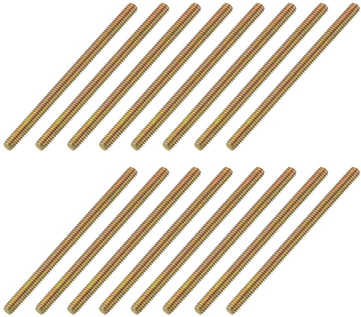 16 stuks volledige draadstangen 1/4 inch schroefdraad, 10 cm lengte, schroefdraadstang, schroef, bankvoetschroeven, bouten voor stoel, meubels, montage