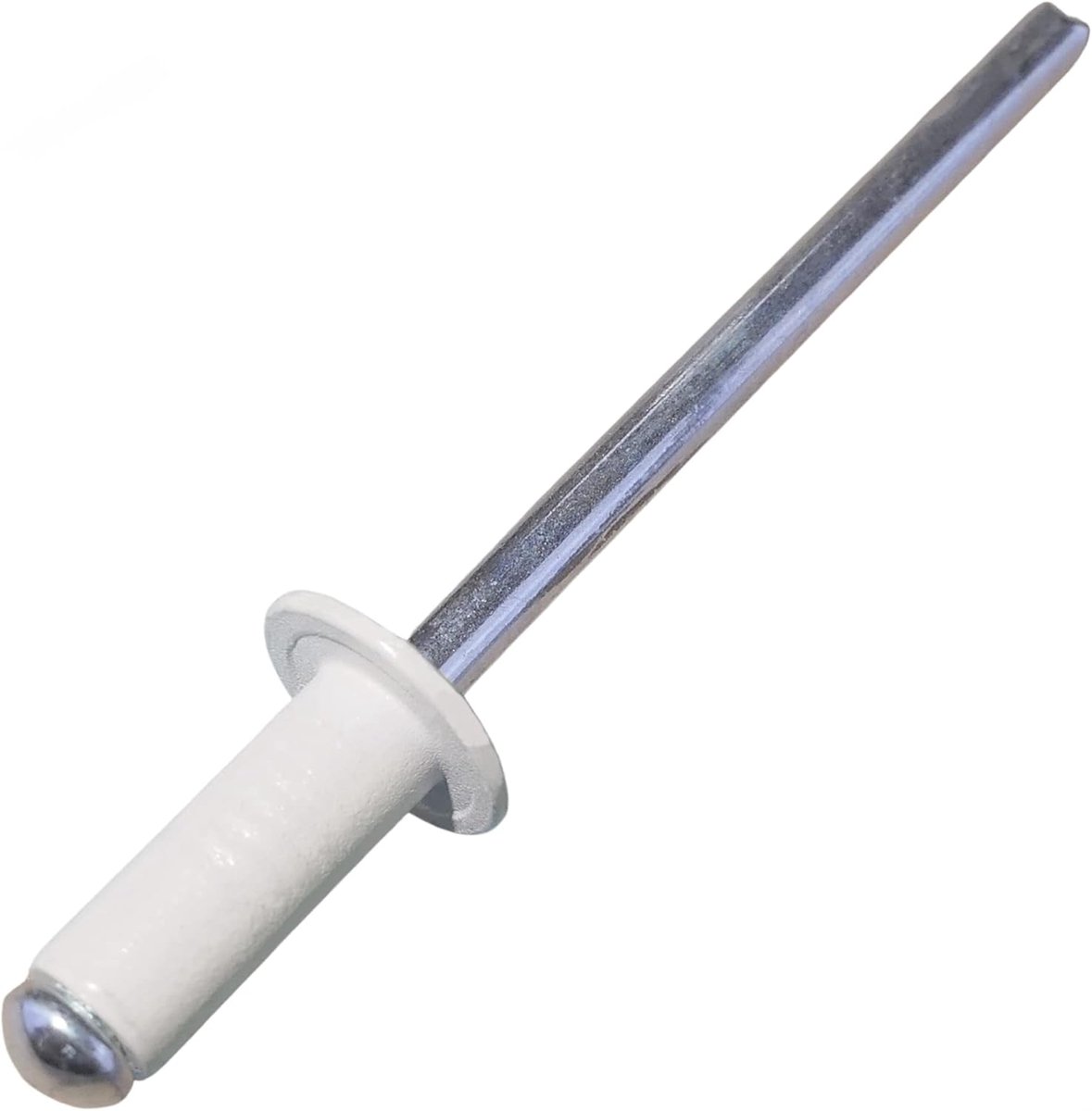 - C57129 - set van 50 blindklinknagels Ø4x10 mm grijs wit RAL 9002 - van staal aluminium - popklinknagels met breekbestendige steel - montage van metalen onderdelen