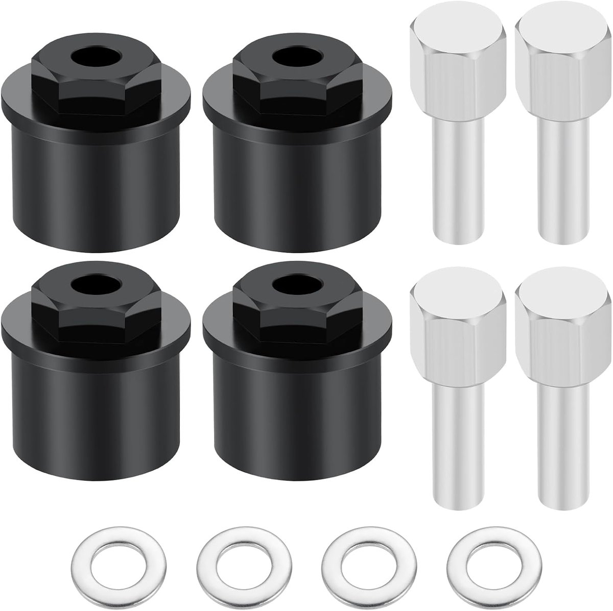 4 stuks aluminiumlegering voorwiel 15 mm verlengde adapter voor Tamiya 1/10 Clod Buster 4x4x4 Monster Truck upgrade onderdelen