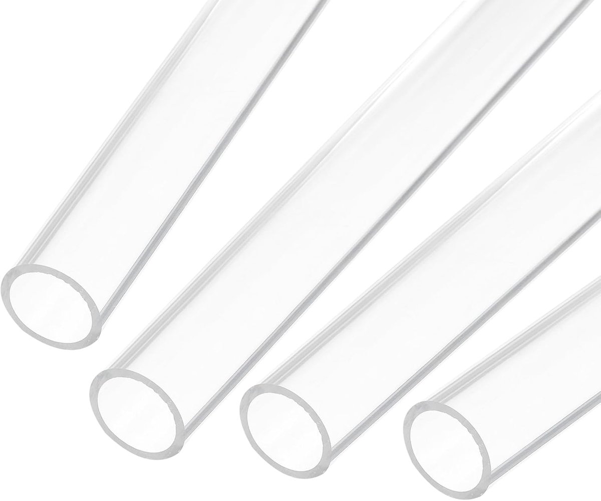 Acrylbuis, heldere ronde buis, 17 mm, ID, 20 mm, 14 inch, voor lampen en lantaarns, waterkoelsysteem, 4 stuks