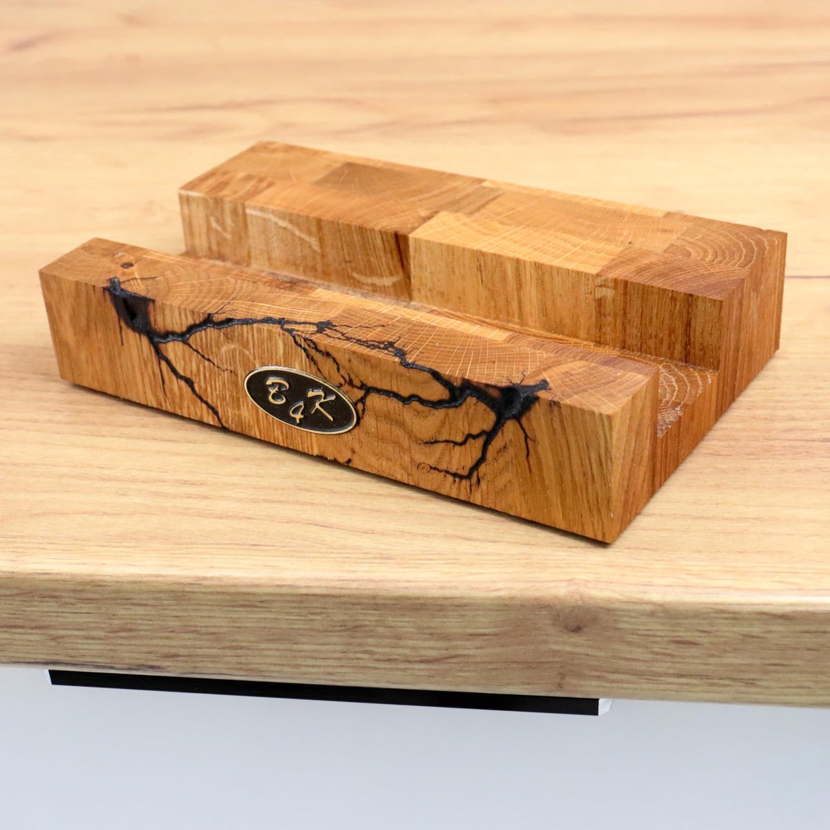Hakplankstandaard 4 cm dik - eikenhout - antislip en duurzaam - voor stabiel snijden - SnelShoppen