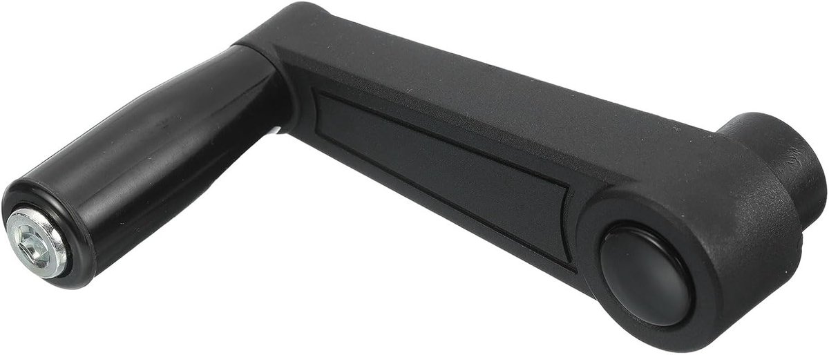 10 x 105 mm (diameter x L) draaibare handwiel-machinehendel, universele draaikrankvervanging voor industriële draaimachines, freesmachines, slijpmachines, zwart (rond gat)