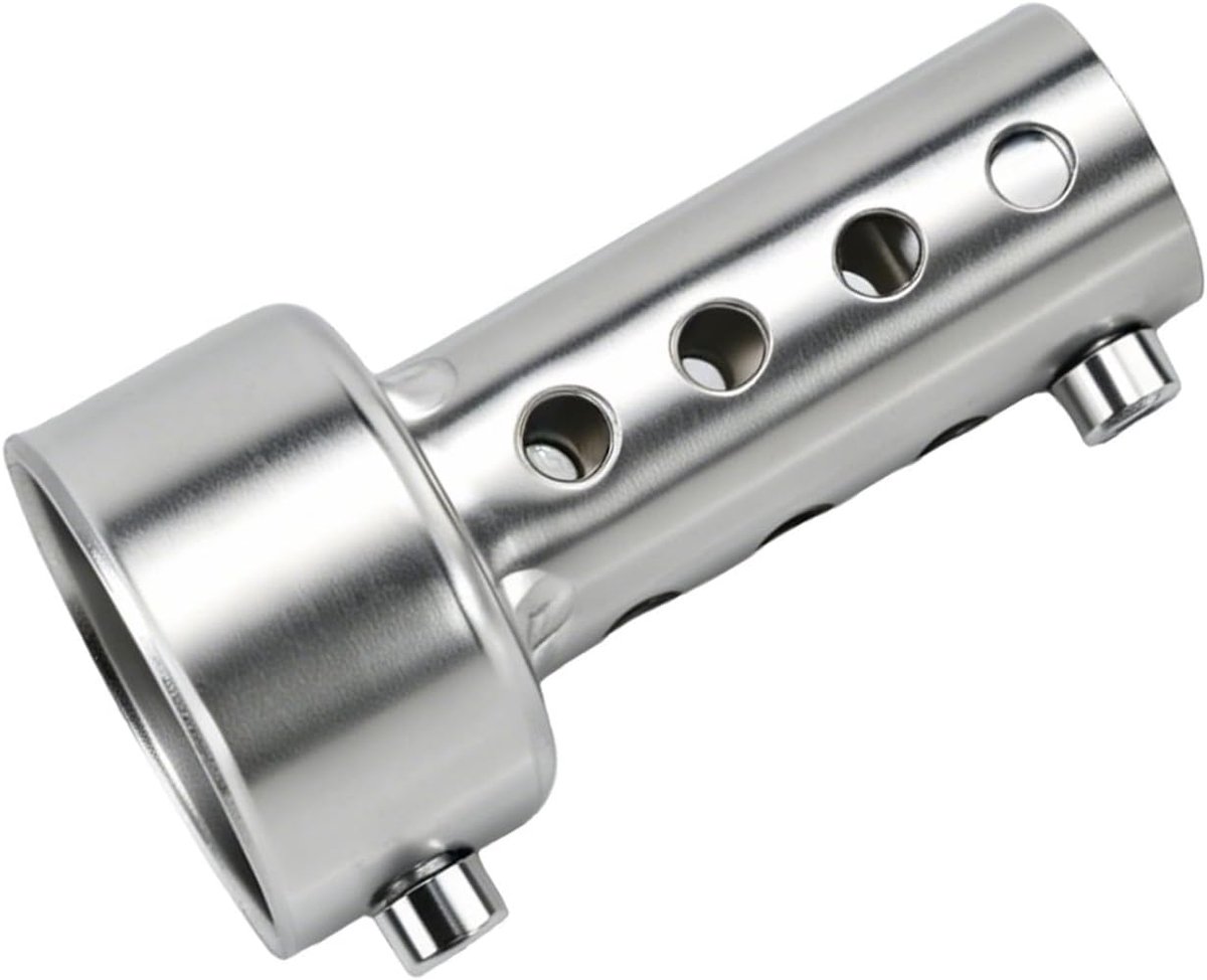 Universele uitlaatdemper voor motorfietsen, 42 mm / 1,7 inch; 45mm/1.8inch; 48 mm/1,9 inch, zilver