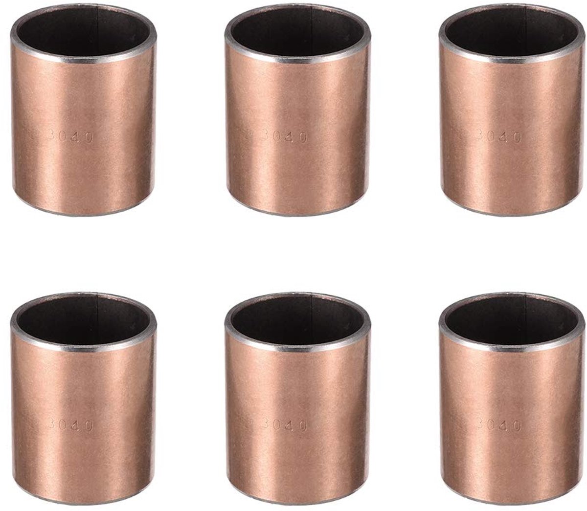 Lagers, ingehuld Oilless bussen 30 mm x 34 mm x 20 mm 30mm Bore 34mm OD 40mm L Wrap 6 stuks.