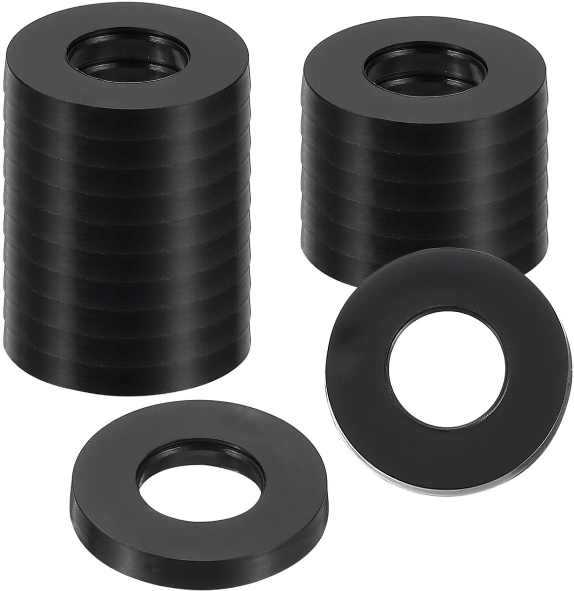 18 stuks rubberen sluitringen, zwart, 16 mm buitendiameter 8 mm, binnendiameter 2,2 mm dik, afstandshulzen, rubberen afdichting, ronde afstandhouders voor kraan, meubels, mechanica