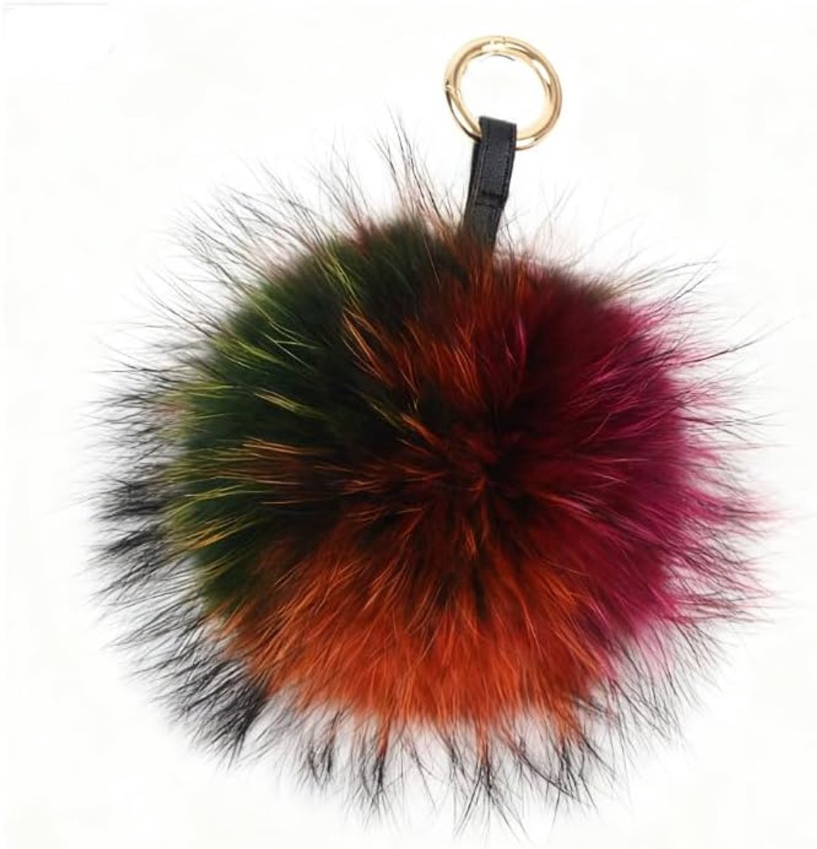 Pom sleutelhanger 1 stuk pluche pompon hanger bontbal ornament bontpompon zakhanger pluche ballen bontpompon voor meisjes dames handtas auto mobiele telefoon sleutel decoratie