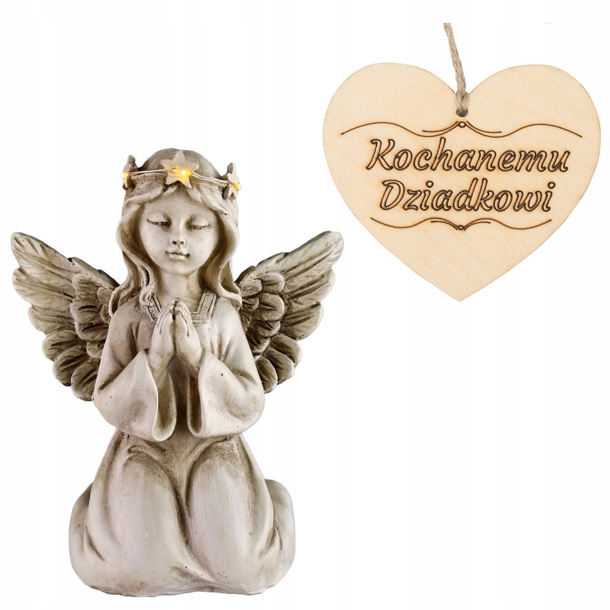 Lichtgevende Engel Graflicht voor Tuin/Grootvader - 18cm