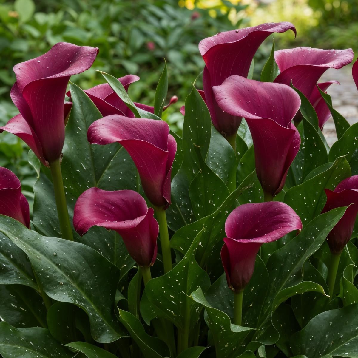 Passie (Lila) Zantedeschia Calla leliebollen - 5 knollen | echte en grote knollen, meer dan 5 bloemen, Ideale tuinplant, Bloembollen uit Nederland (geen zaden en niet kunstmatig)