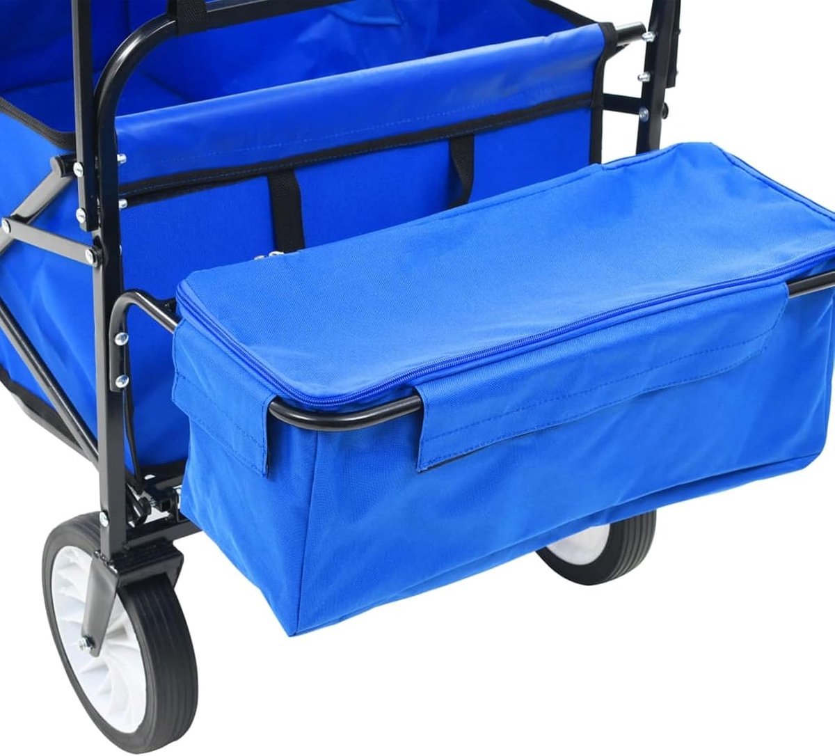 Opvouwbare handwagen, draagvermogen 75 kg, stalen frame, 600D Oxford, multifunctioneel, blauw, model 147590