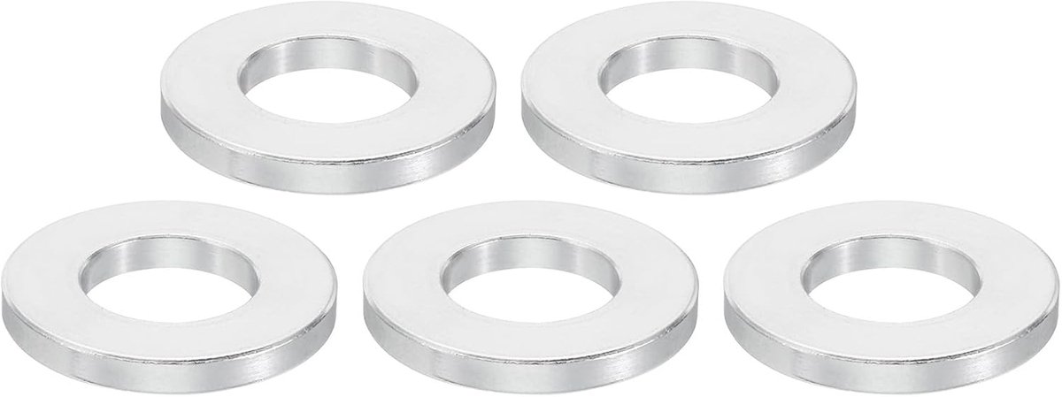 M12 Aluminium Spacers, 5 Stks Metalen Spacer Aluminium 12.5mm ID x 24mm OD x 3mm L Aluminium Spacer Schroef Standoff Ronde voor 1/2 "of M12 Schroefbouten
