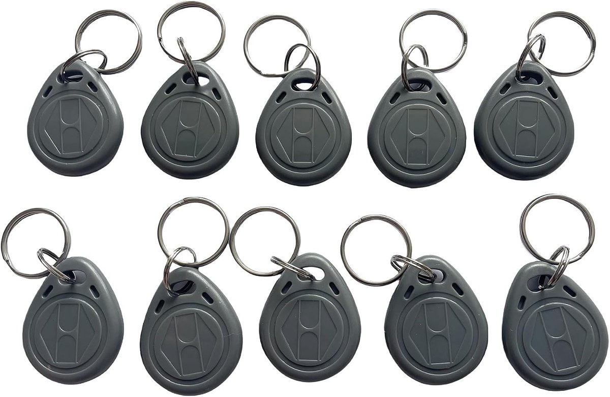 125kHz T5577 RFID Sleutelhanger Proximity ID Token Label Herschrijfbaar (10PCS) (Grijs)
