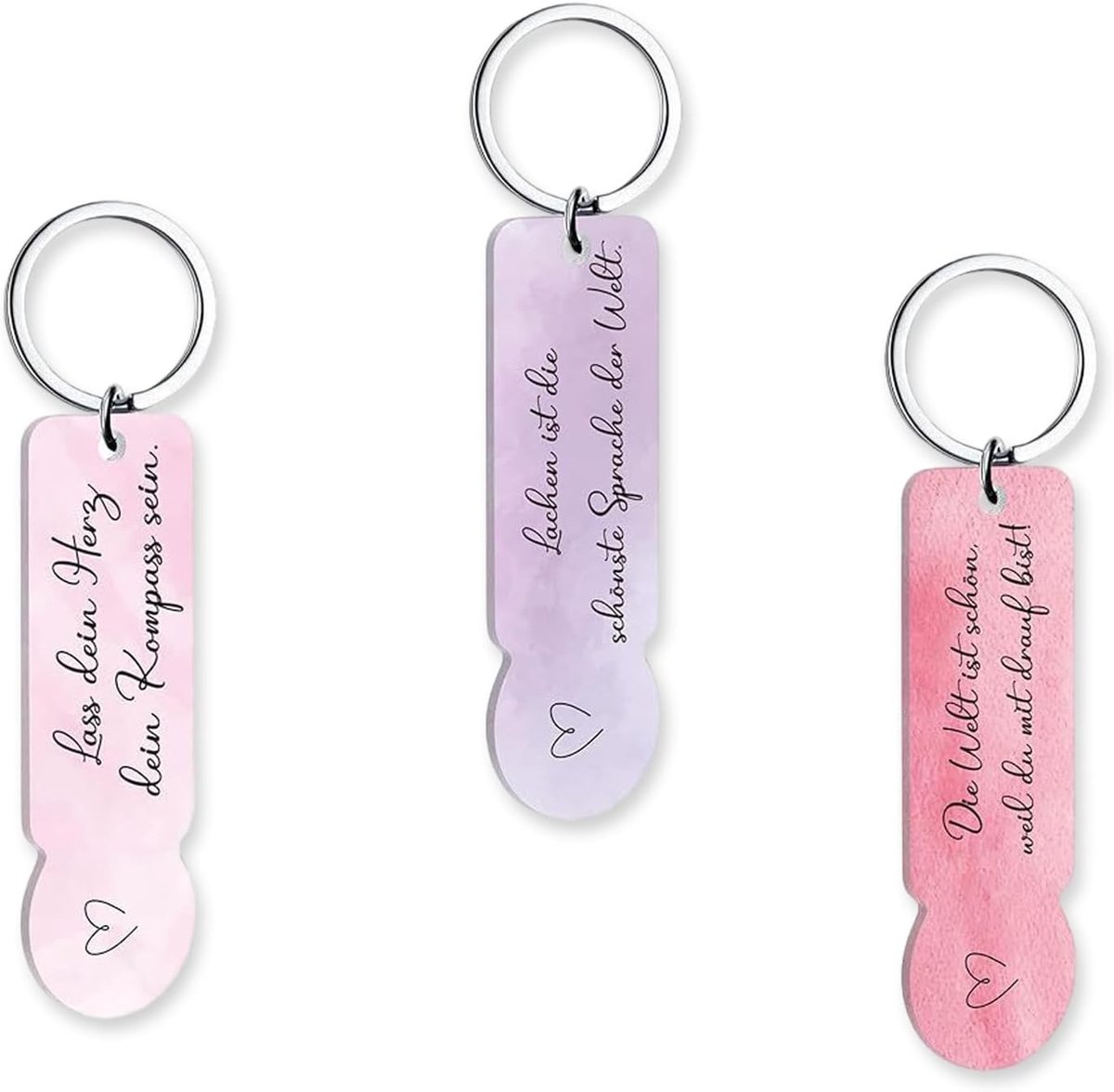 Sleutelhanger van acryl, 3 stuks winkelwagenmuntje set in roze en paars, winkelwagenontgrendelaar voor supermarkt, sleutelhanger en dagelijks gebruik