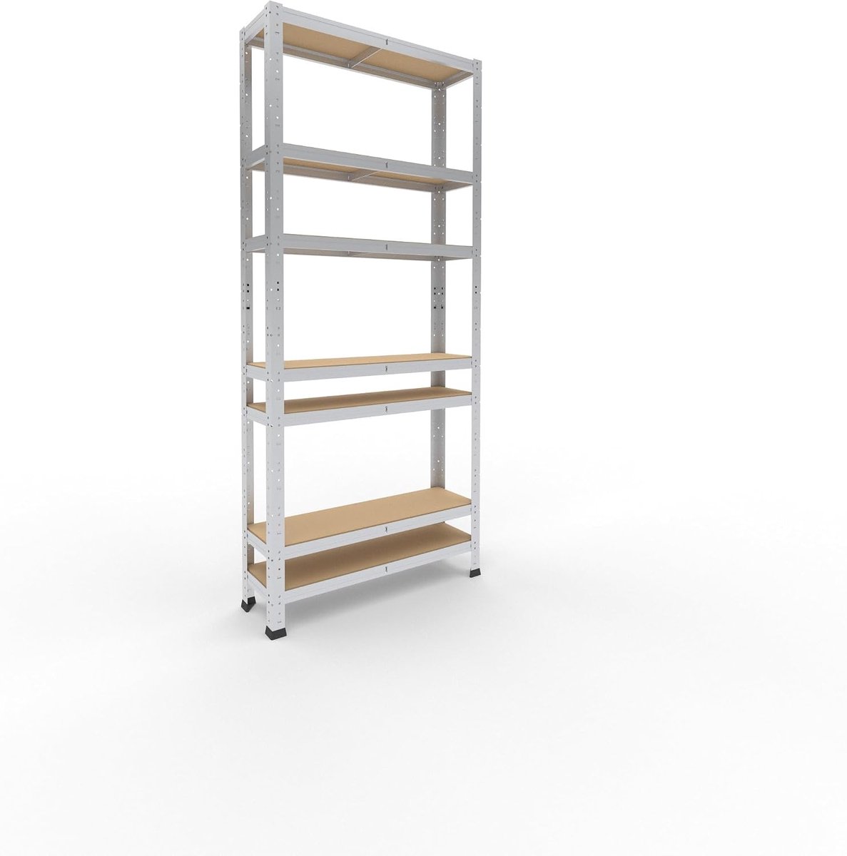 Shelfplaza Home 180x80x23cm metalen stellingkast verzinkt: 7x125kg | stellingen Berging stelling Garagekast Metalen opslagstelling Opbergstelling Zware stelling Opslagrek Garage stelling