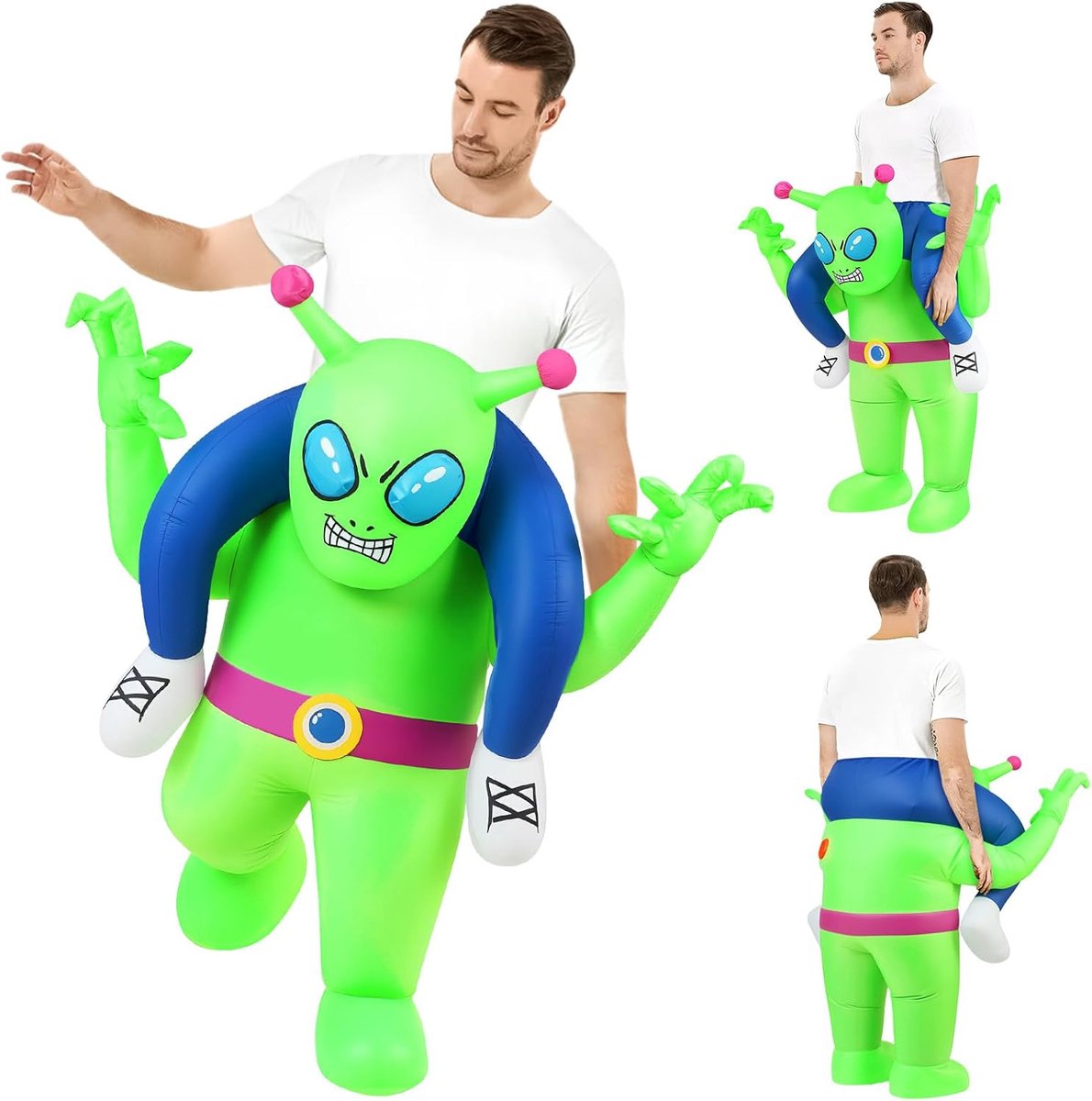 Kostuum, opblazende verkleedkleding voor volwassenen en kinderen, grappige Halloween-kostuums voor Halloween, cosplay en maskeradefeest
