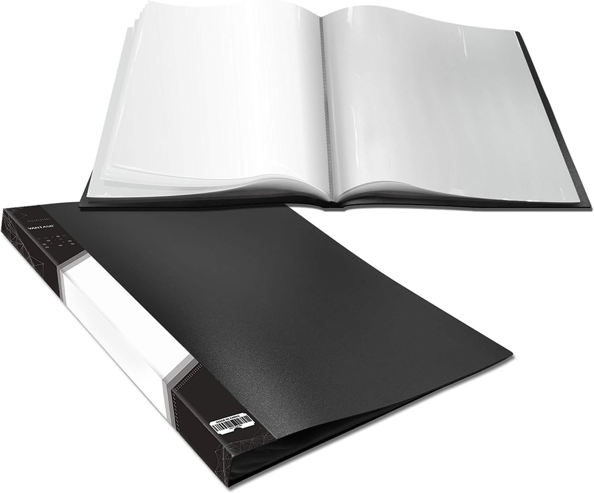 40 doorzichtige zakken hoezen beschermers kunstportfolio helder boek voor kunstwerk, rapportblad, brief (8,5 x 11,5 inch